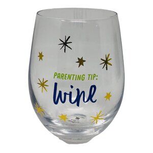 Hallmark Stemless Wine Glass Parenting Tip Gift New Baby Shower